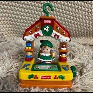 FISHER PRICE LITTLE PEOPLE 1999 HOLIDAY CHRISTMAS EVE ORNAMENT